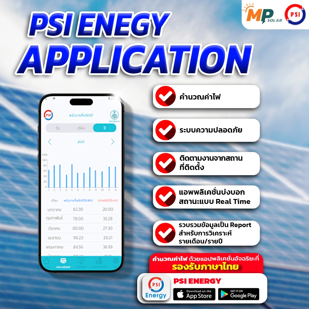 แอพโซลาร์เซลล์ PSI 5kW 3 Phase