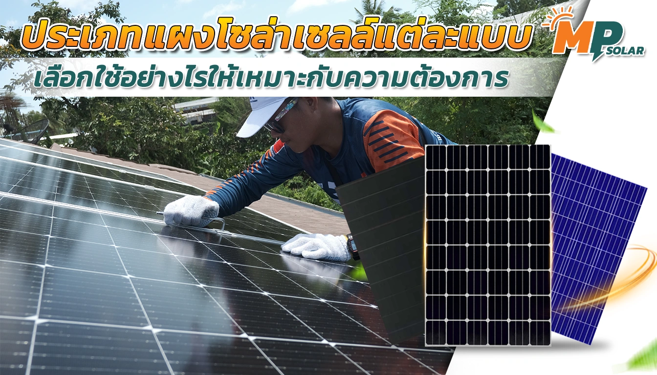 เลือกแผงผิด เสียเงินฟรี! แนะนำ 3 ประเภทแผงโซล่าเซลล์ที่ควรรู้